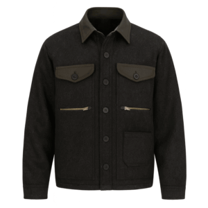 Chaqueta Paño Tschesken Hombre Negro