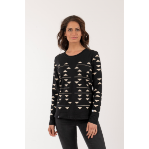 Polera Triangulos Mujer - Negro