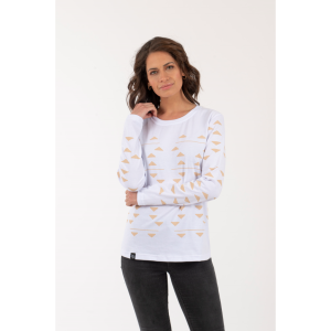Polera Triángulos Mujer - Blanco
